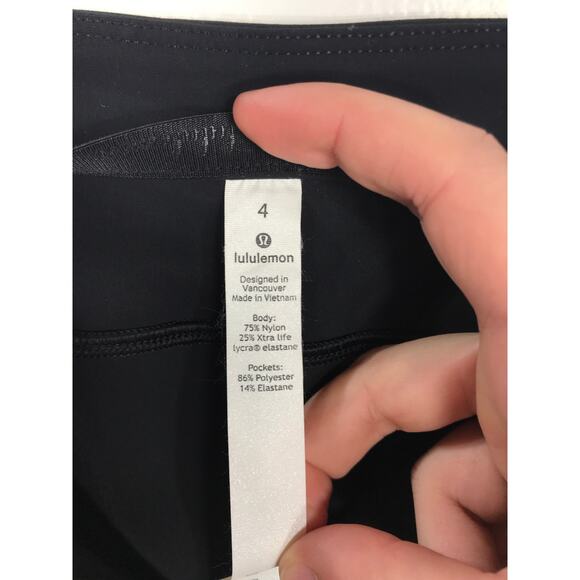 Lululemon Athletica Womens 4 On The Move Pant Lightweight Black Trouser Pant - Picture 8 of 12